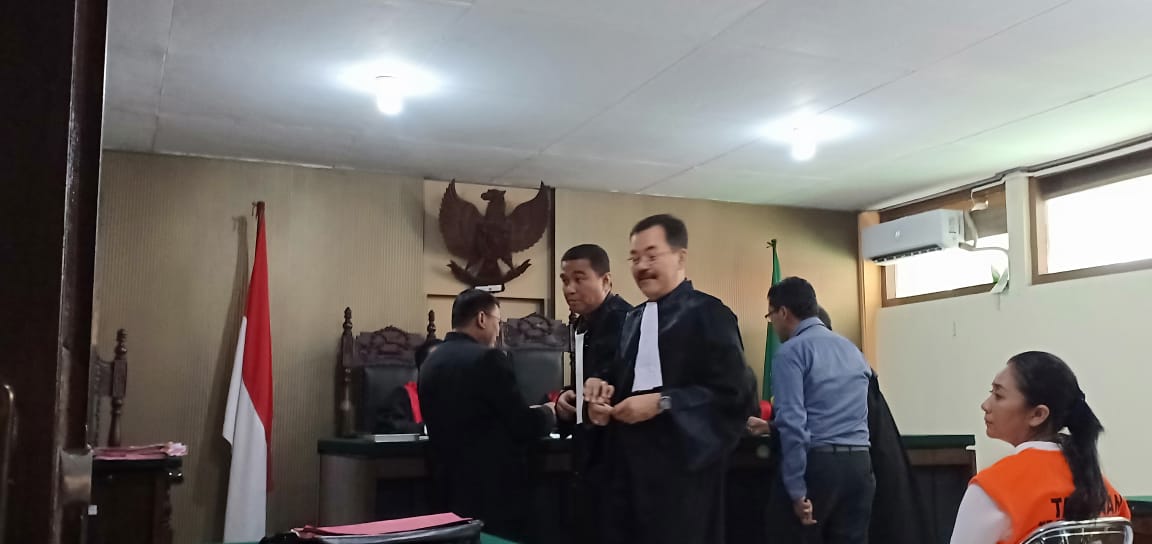 Maria Purbowati saat disidang di Pengadilan Negeri Kota Malang, Rabu (13/2/2019).
