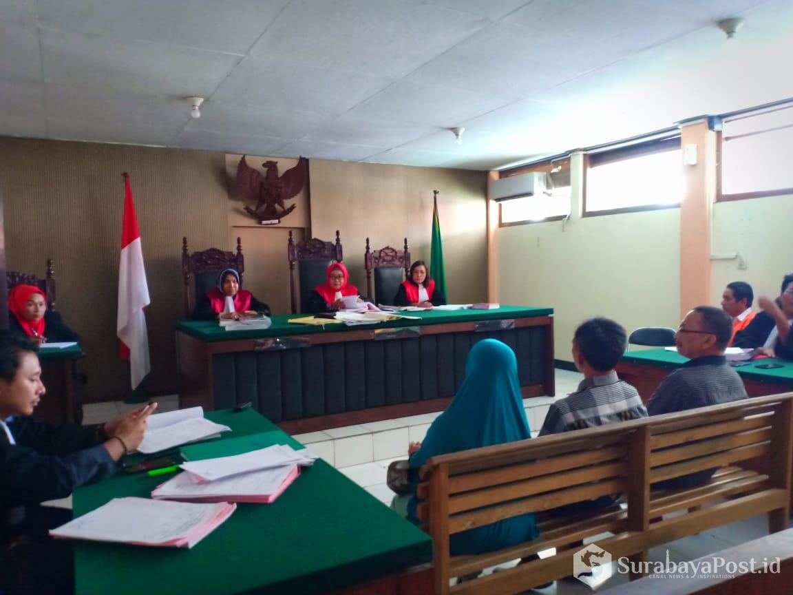 Sidang dugaan pemalsuan dokumen tanah milik PT STSA yang digelar di Pengadilan Negeri Kota Malang.