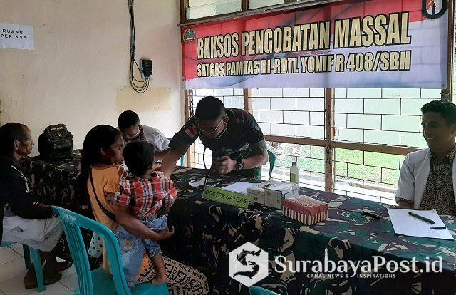 IMG-20190404-WA0111 Pengobatan gratis dalam bakti sosial yang dilakukan Satgas Pamtas RI-RDTL Sektor Timur Yonif R 408/Sbh dan Polri bagi masyarakat Kecamatan Tasifeto Timur, Kamis (04/04/2019).