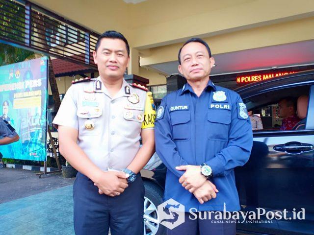 IMG-20190725-WA0061 Kombes Pol Guntur Aryo Tejo (kanan) bersama Kapolres Malang Kota AKBP Asfuri di Mapolres Malang Kota, Jatim.