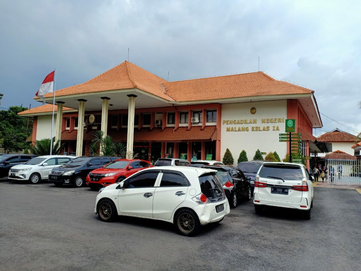Pengadilan Negeri (PN) Kelas 1A Kota Malang, tempat berlangsungnya sidang perkara kasus dugaan pelecehan seksual di SMA SPI Batu