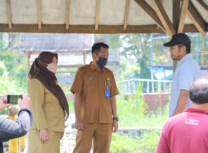 Kepala DPUPRPKP Kota Malang, Diah Ayu Kusumadewi meninjau lokasi yang direncanakan untuk danau buatan atau Bozem (ist)