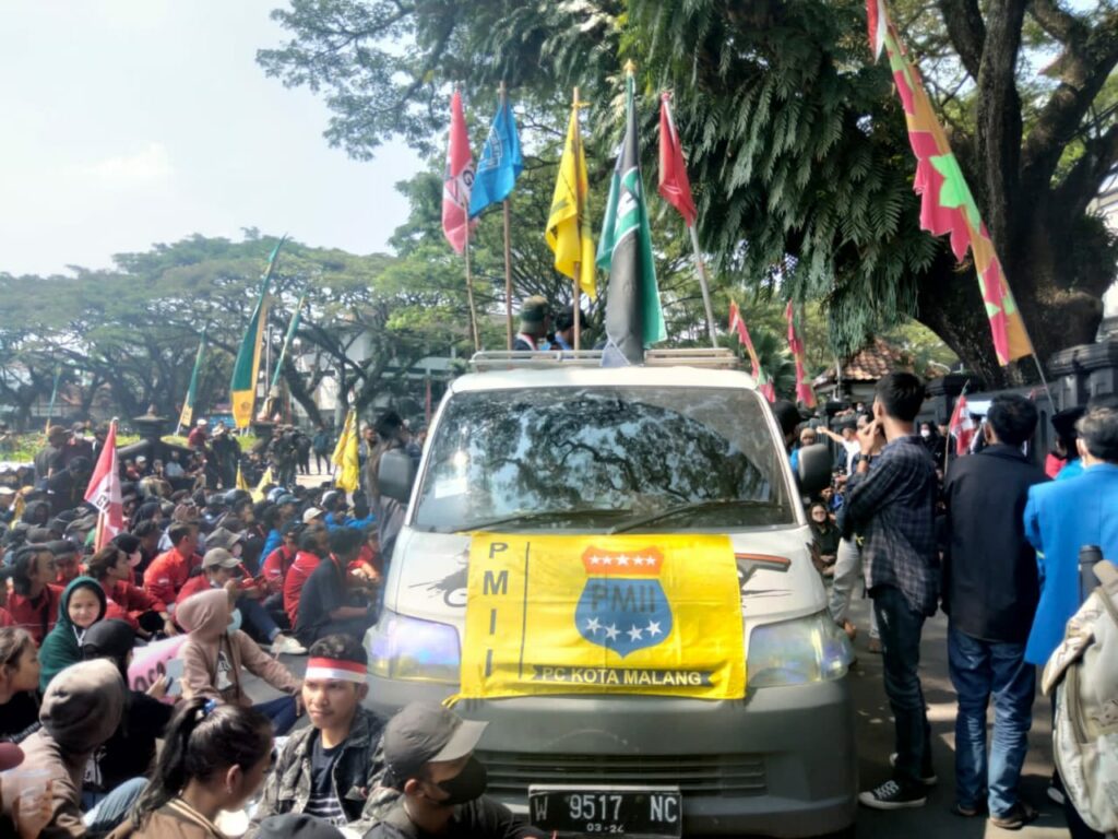 Aksi Unras di Kota Malang