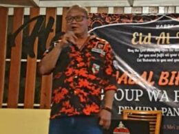 Ketua MPC PP Kota Batu, Endro Wahyu saat memberikan sambutan