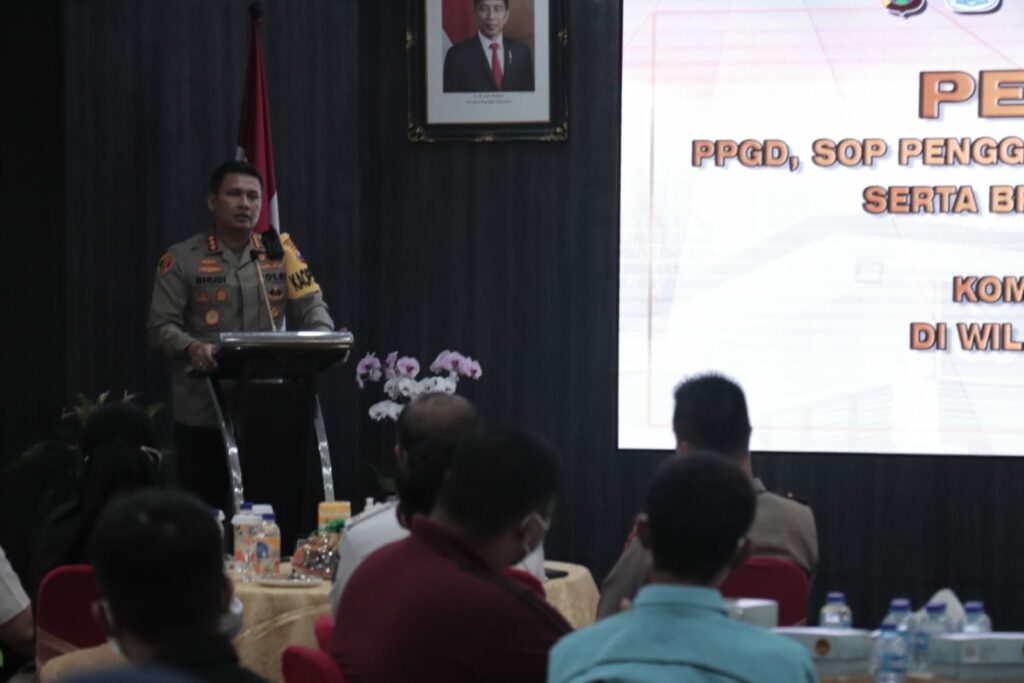 Kapolresta Malang Kota, Kombes Pol Budi Hermanto, memberikan sambutan dalam pelatihan terhadap komunitas ambulans Malang Raya