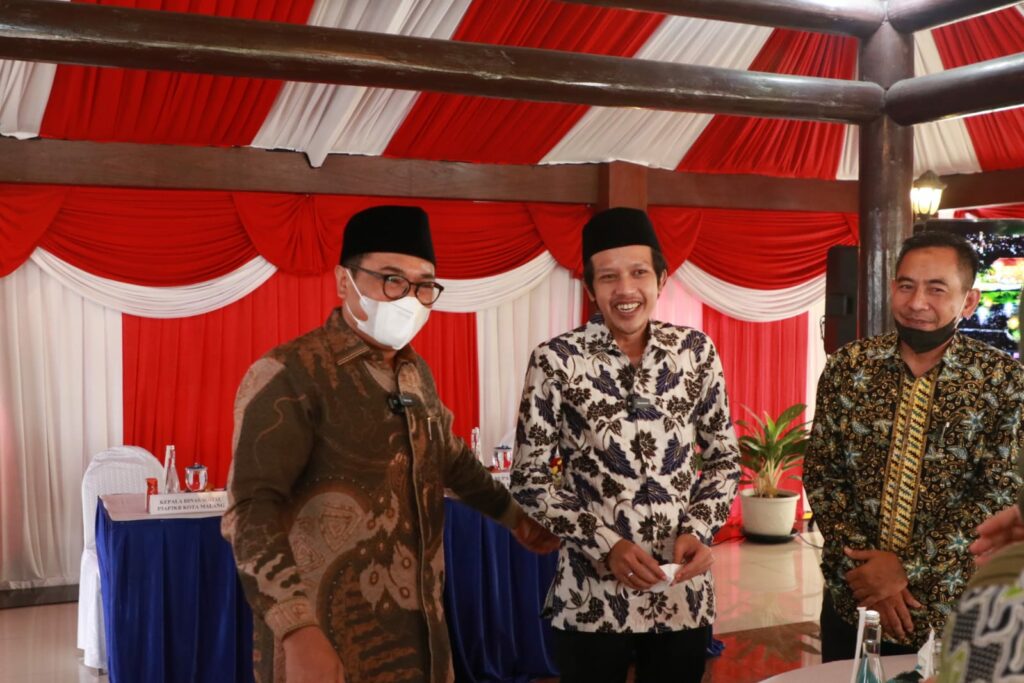 Wakil Walikota Malang, Ir. H. Sofyan Edi Jarwoko, menyambut kunjungan kerja Wakil Bupati Trenggalek, Syah Muhamad Natanegara (ist)