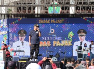 Walikota Malang, H Sutiaji memberi sambutan pada Gebyar Sadar Pajak (ist)