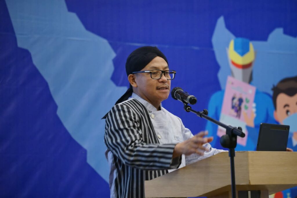 Walikota Malang, H Sutiaji memberikan arahan di acara pencanangan BIAN dan Sosialisasi Advokasi Program Imunisasi