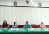 Wakil Rektor I Bidang Akademik Unidha Malang, Dr. Ni Wayan Suarniati, S.Pd., S.H., M.Pd bersama Dr. Anton Prayitno, Dr. Yekti Sri Rahayu, Febi Dwi Widayanti, S.Pd., M.Pd, Firina Lukitaningtias, S.Si., M.M dan Nukhan Wicaksana Pribadi, S.S., M.Si saat menyampaikan keunggulan program di Unidha (ft. cholil)