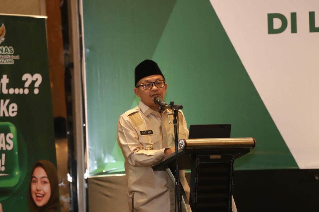 Walikota Malang, H Sutiaji saat memberikan arahan dalam kegiatan pembinaan dan penguatan Muzakki/Munfiq di lingkungan Pemkot Malang (ist)