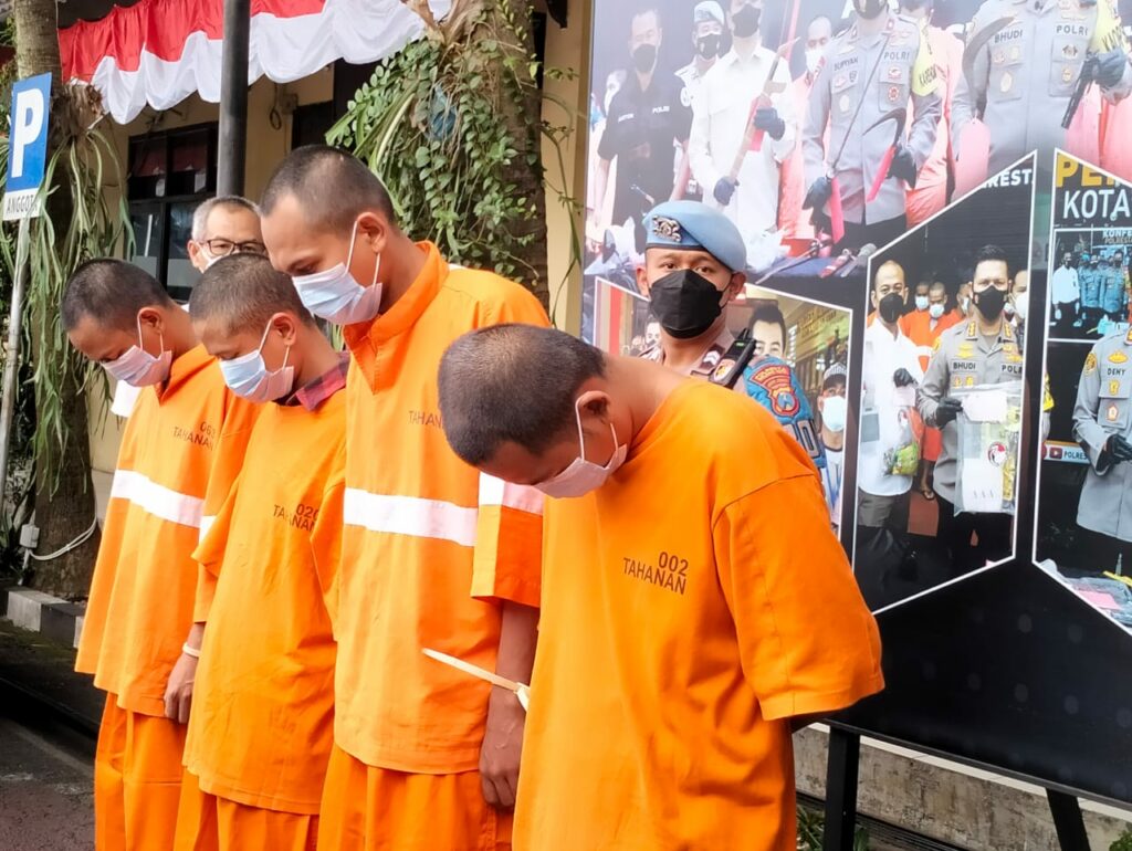 Inilah komplotan begal yang berhasil di gulung Unit Resmob Satreskrim Polresta Malang Kota (ft.cholil)
