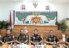 Kepala Kejaksaan Negeri Kota Malang, Edy Winarko, SH, MH beserta para Kepala Seksi (Kasi) saat mengikuti Rakernis Kejaksaan RI secara virtual (ist)