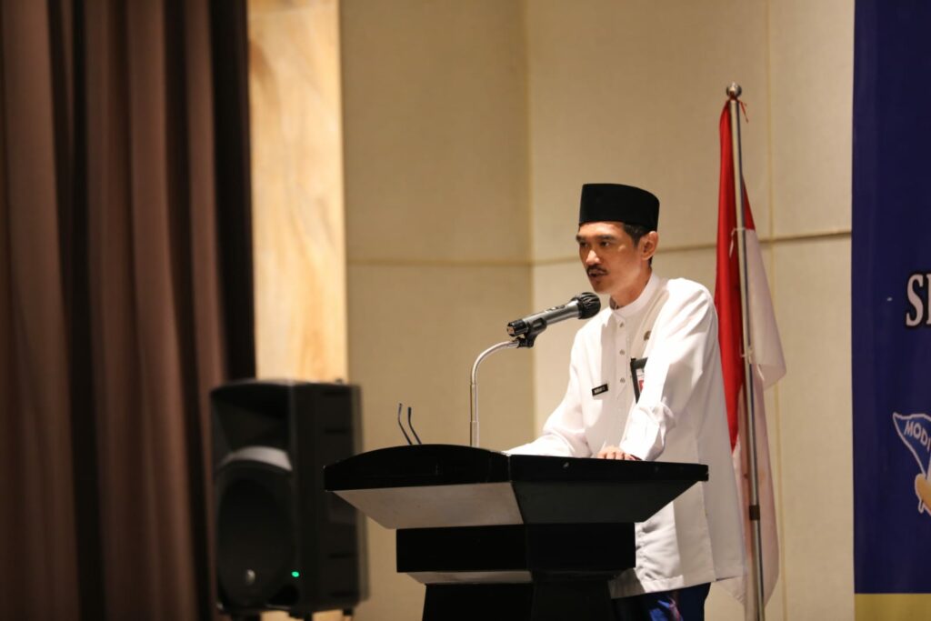 Kepala Dinas Komunikasi dan Informatika Kota Malang, Muhammad Nur Widianto, memberikan sambutan dalam gelaran Bimtek dan Sertifikasi bagi Junior Web Developer dan Junior Network Administrator di Hotel Atria (ist)