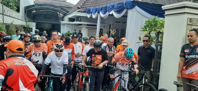 Rombongan pengurus Partai Keadilan Sejahtera (PKS) berkunjung ke Rumah Dinas Walikota Malang dan Gowes bersama Walikota Malang, H Sutiaji (ist)