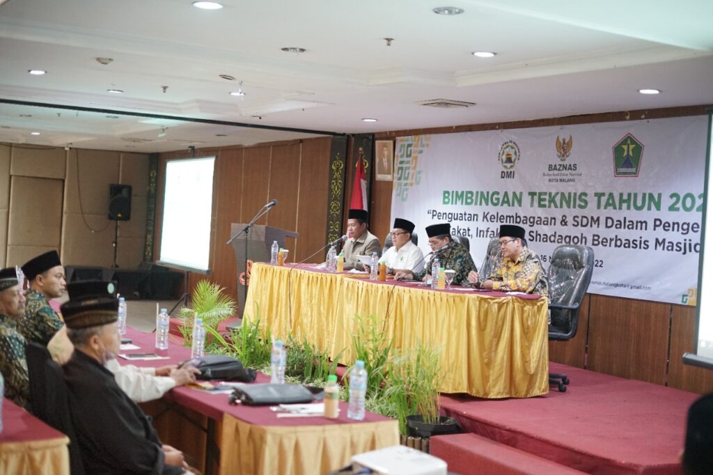 Walikota Malang H Sutiaji dalam kegiatan Bimbingan Teknis Penguatan Kelembagaan dan SDM dalam pengelolaan zakat (ist)