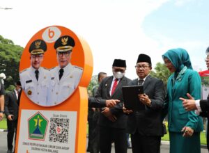 Walikota Malang, H Sutiaji bersama Wakil Walikota, Sofyan Edi Jarwoko, luncurkan Kemudahan mengakses koleksi buku digital melalui pemanfaatan teknologi menjadi spirit di balik Inovasi Titik Baca (ist)