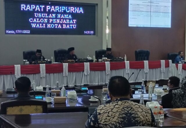 Rapat Paripurna usulan nama calon pejabat Walikota Batu
