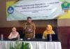 Kepala Bidang Pembinaan Pendidikan Dasar Disdikbud Kota Malang, Dodik Teguh Pribadi (tengah) memberikan sambutan dalam Sosialisasi Pencegahan Perundungan Bullying pada jenjang Sekolah Dasar, Senin (21/11/2022)