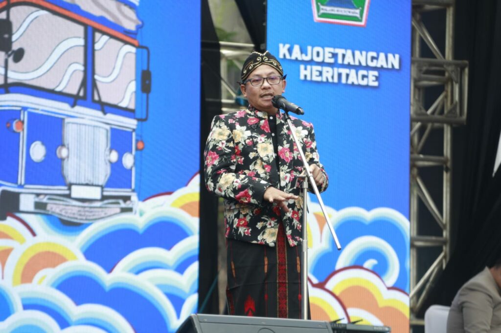 Walikota Malang, H Sutiaji memberikan sambutan dalam event Malang Creativa Festival Kajoetangan Heritage (ist)