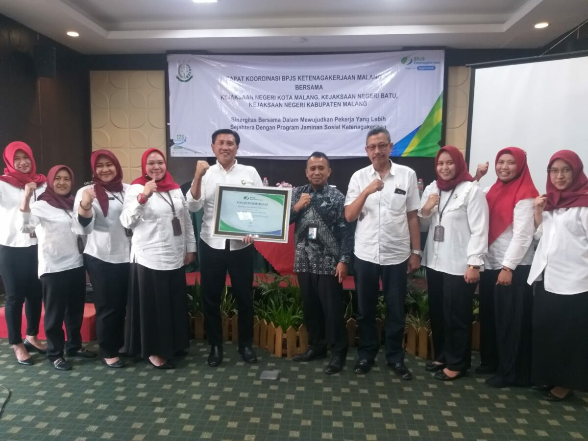 Kejaksaan Negeri Kota Malang meraih penghargaan atas keberhasilan memulihkan kerugian negara atas Tunggakan Iuran BPJS (ist)