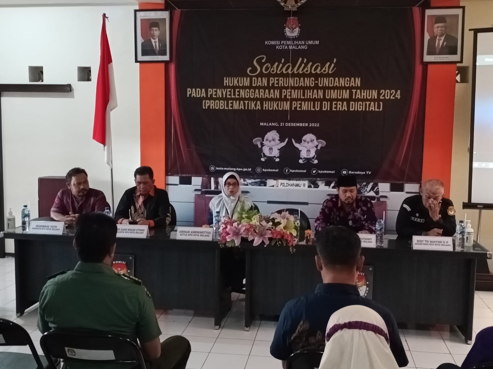 Sosialisasi yang digelar KPU Kota Malang denga mengambil tema "Problematika Hukum Pemilu di Era Digital" (ist)