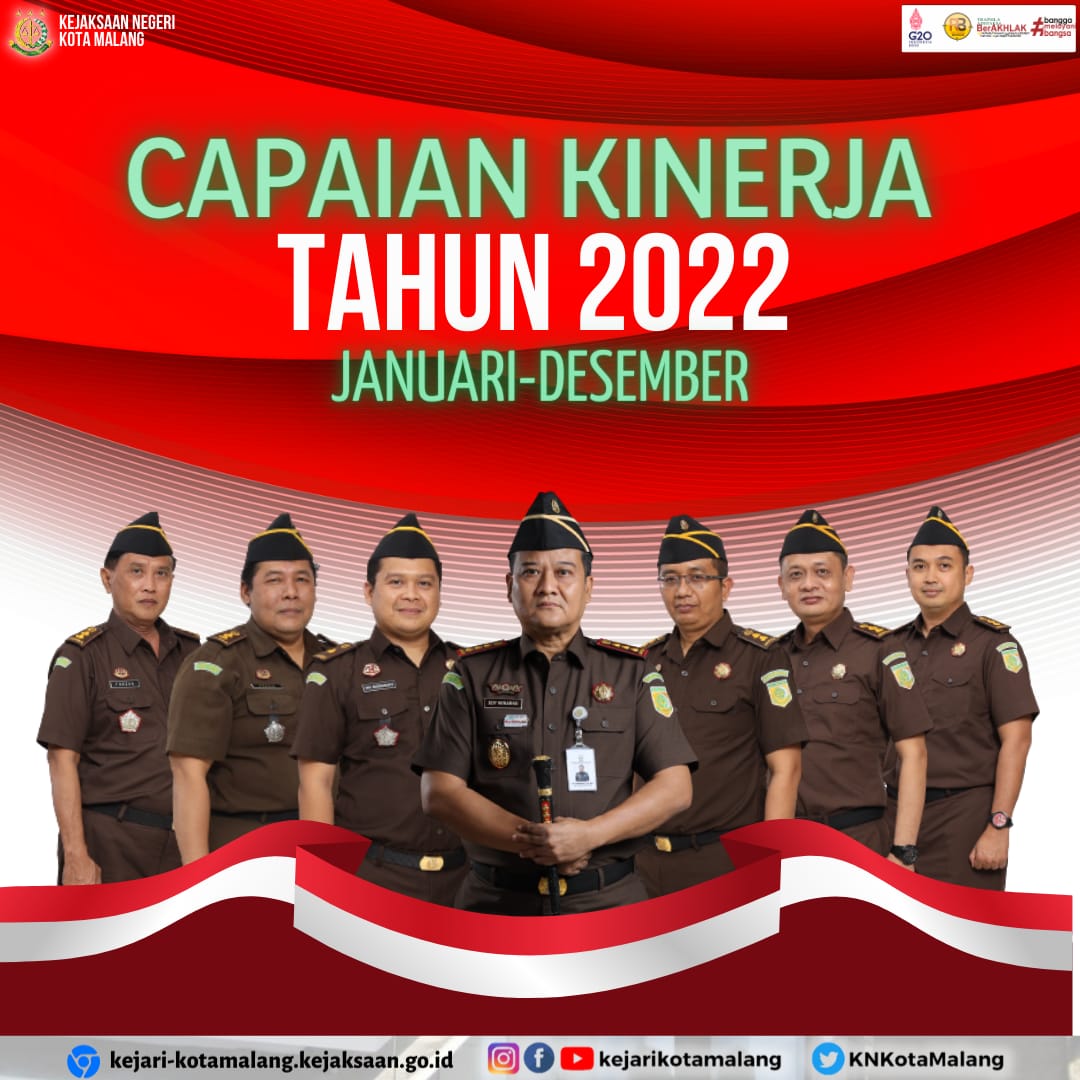 Capaian kinerja tahun 2022 Kejaksaan Negeri Kota Malang. (istimewa)