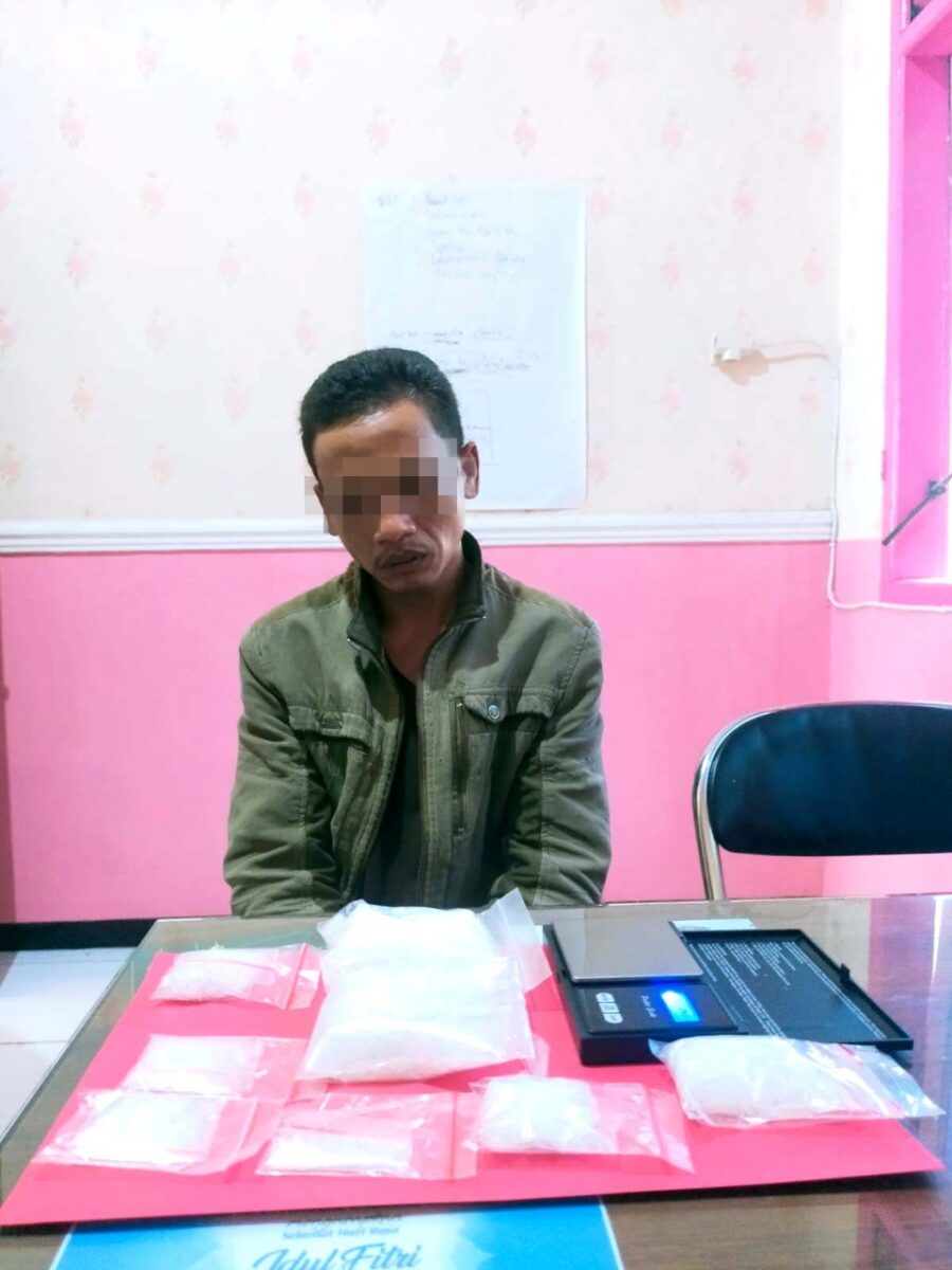 Pengedar narkoba jenis sabu seberat 2 ons berinisial KA (38), berhasil diringkus Satresnarkoba Polresta Malang Kota. (istimewa)