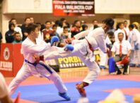 Pertarungan bergengsi dipertunjukkan para peserta Karateka. (istimewa)