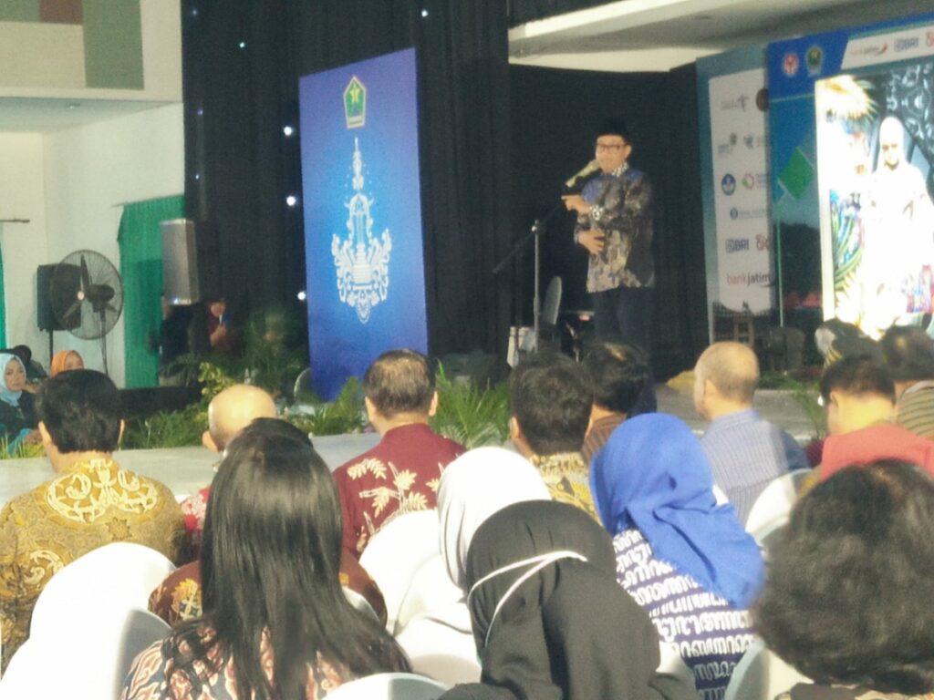 Walikota Malang H Sutiaji memberikan sambutan dalam kegiatan Malang City Expo