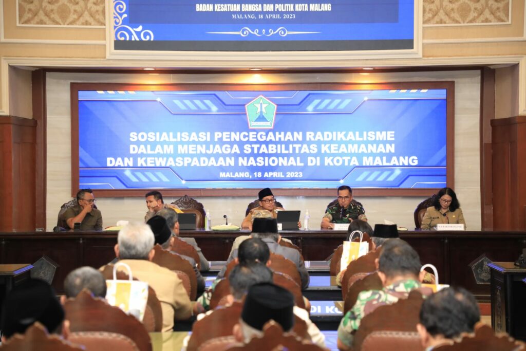 Waspadai penyebaran radikalisme jelang lebaran, Pemerintah Kota Malang menggelar sosialisasi guna menjaring stabilitas keamanan (ist)