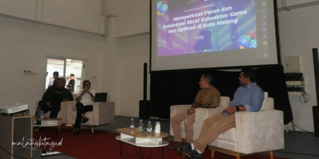 Walikota Malang H Sutiaji menyampaikan pesan saat memberikan sambutan dalam kegiatan halal bihalal Startup Singo Edan (istimewa)