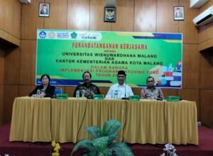 Guna Implementasikan Program Matching Fund tahun 2023, Universitas Wisnuwardhana (Unidha) Malang lakukan Memorandum of Understanding (MoU) dengan Kementerian Agama (Kemenag) Kota Malang.