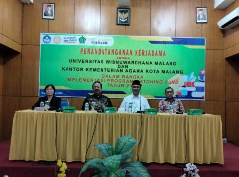 Guna Implementasikan Program Matching Fund tahun 2023, Universitas Wisnuwardhana (Unidha) Malang lakukan Memorandum of Understanding (MoU) dengan Kementerian Agama (Kemenag) Kota Malang.
