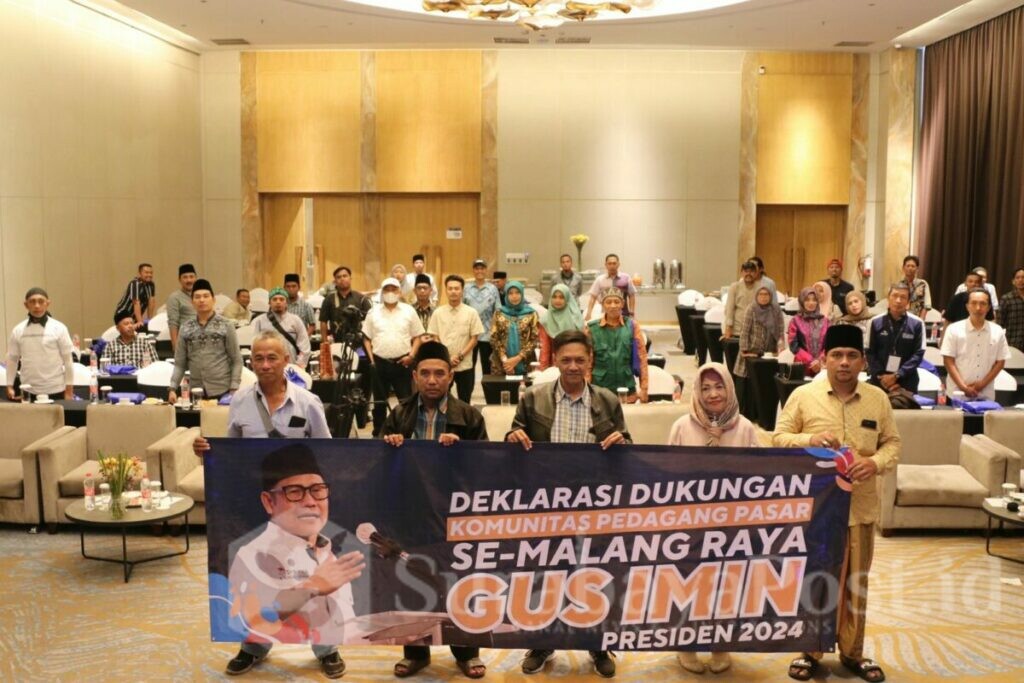 Komunitas pedagang se-Malang Raya menggelar deklarasi dukungan kepada Gus Muhaimin Iskandar sebagai Presiden 2024 (istimewa)