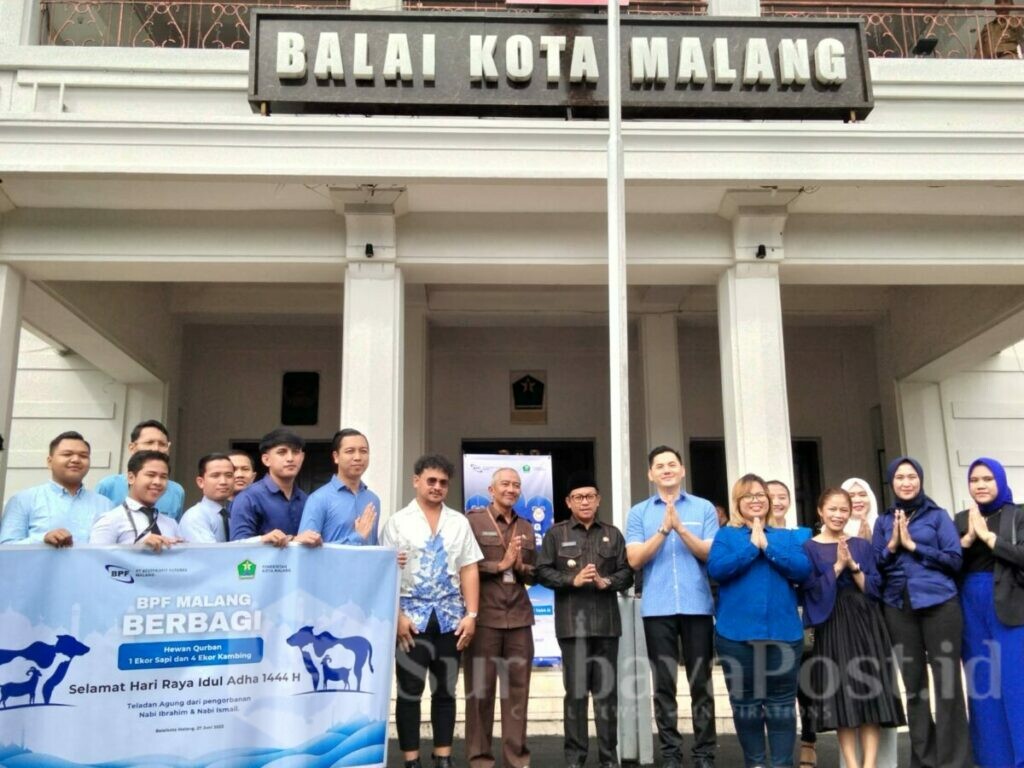 Jajaran PT BPF Cabang Malang pose bersama Walikota Sutiaji