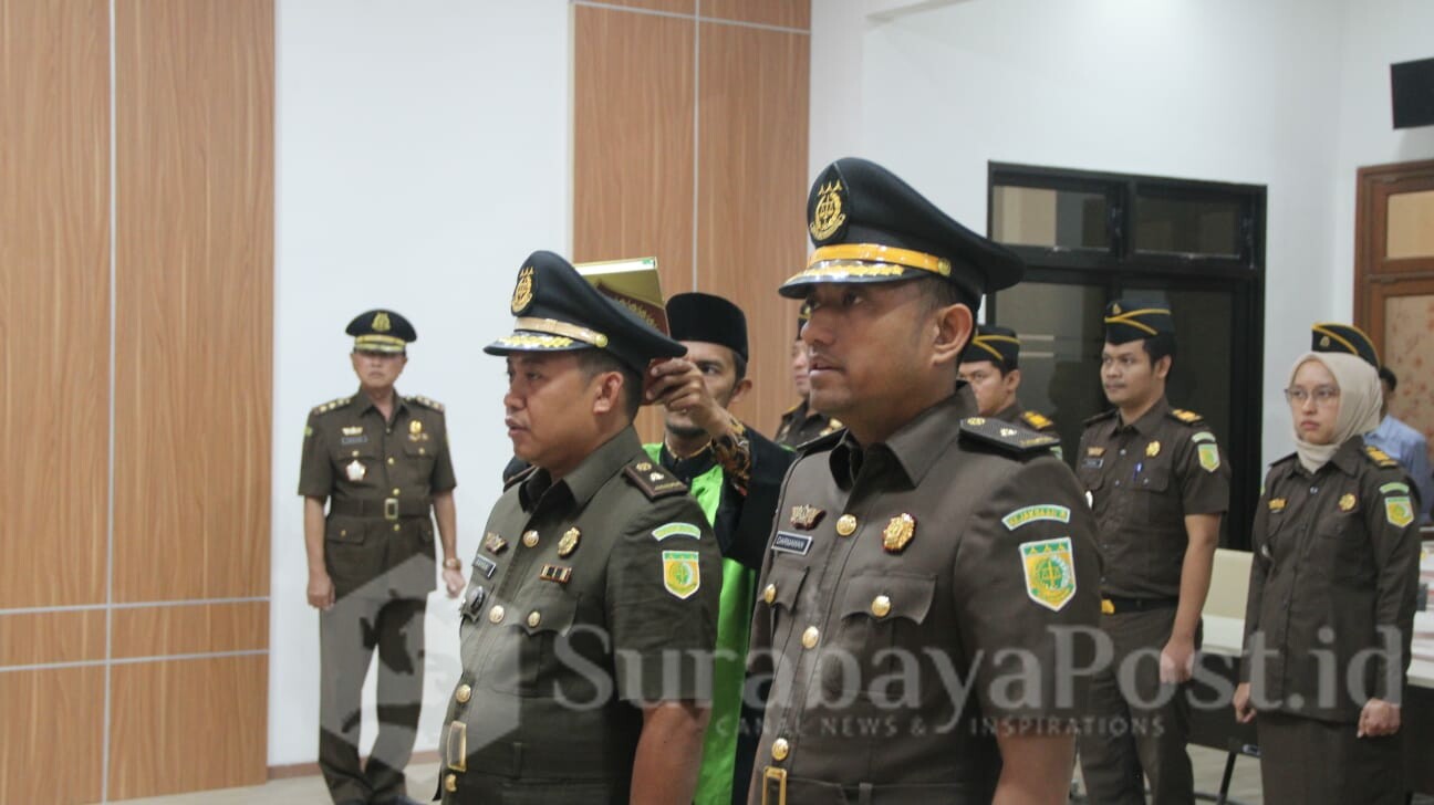 Prosesi Sertijab dan Pisah Sambut Kasi Datun dan Kasi PB3R di pimpin Kajari Kota Malang, Edy Winarko (ist)