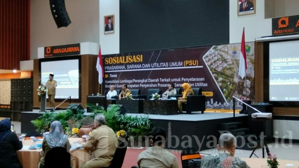 Walikota Malang, H Sutiaji saat memberikan arahan dalam kegiatan sosialisasi tentang PSU