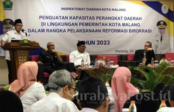 Walikota Malang H Sutiaji memberikan arahan dalam kegiatan penguatan kapasitas perangkat daerah (ist)