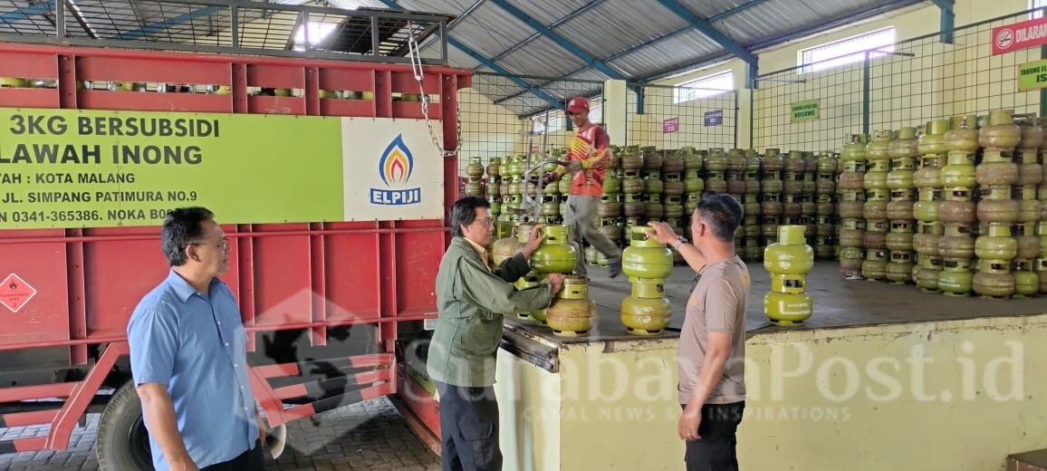 Cegah Kelangkaan LPG, Polresta Malang Kota Lakukan Pengecekan Ke Distributor (ist)