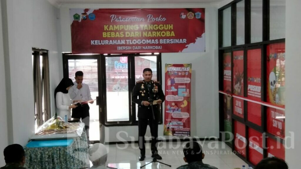 Polresta Malang Kota meresmikan posko kampung tangguh bersih dari narkoba (Bersinar) sebagai Pilot Project di Kelurahan Tlogomas, Kamis (17/08/2023) siang