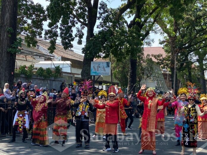 Pawai budaya yang digelar Pemerintah Kota Malang dalam menyambut HUT Kemerdekaan RI ke-78