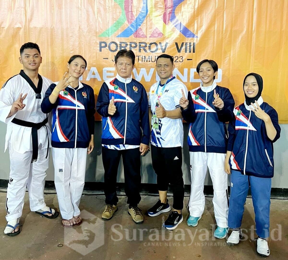 Atlet Taekwondo Kota Malang di ajang Porprov VIII Jatim