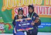 Salsa dan Desta Kakak Beradik Peraih Emas Cabor Biliard Kota Malang di Porprov VIII Jawa Timur. (ist)