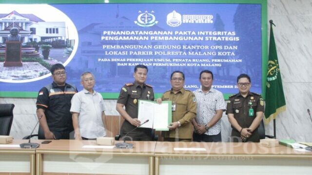 WhatsApp Image 2023-09-19 at 11.21.52 Kejari Kota Malang MoU Dengan DPUPRPKP Terkait Pembangunan Tiga Gedung di Polresta Malang Kota. (ist)
