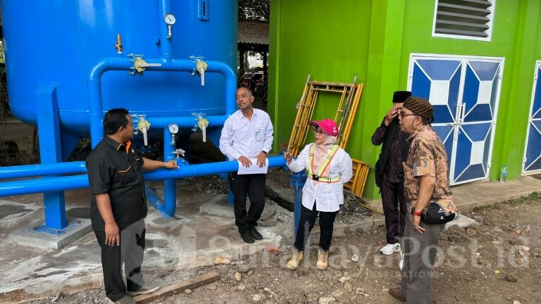 Komisi B DPRD Kota Malang meninjau proyek pembangunan Sistem Penyedia Air Minum (SPAM) 2 di Kantor Pusat Perumda Air Minum Tugu Tirta Kota Malang (ist)