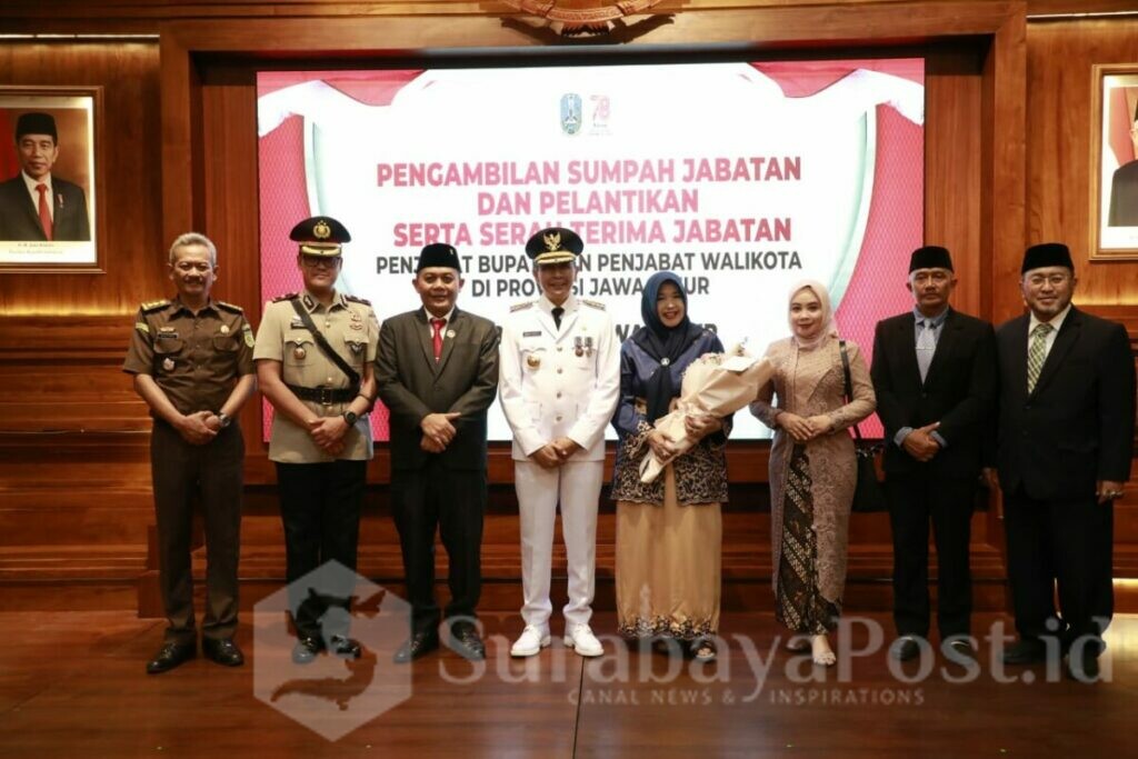 Usai dilantik, Pj Walikota Malang, Wahyu Hidayat pose bersama Forkopimda Kota Malang