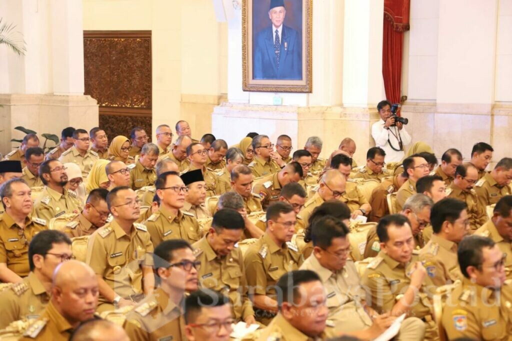 Kepala Daerah Se- Indonesia saat mengikuti Rakor bersama Presiden RI, Joko Widodo (dok.prokompim)