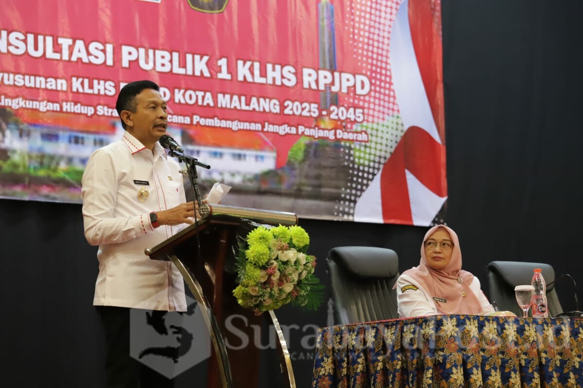 Pj. Walikota Malang : Optimalkan Konsultasi publik KLHS RPJMD Kota Malang 2025-2045 sebagai wadah penjaringan isu strategis. (Dok. Prokompim Setda Kota Malang)
