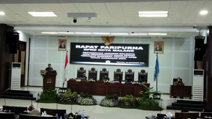 Mbois Ilakes, jargon baru Kota Malang bergema di rapat paripurna DPRD Kota Malang, Rabu (22/11/2023).