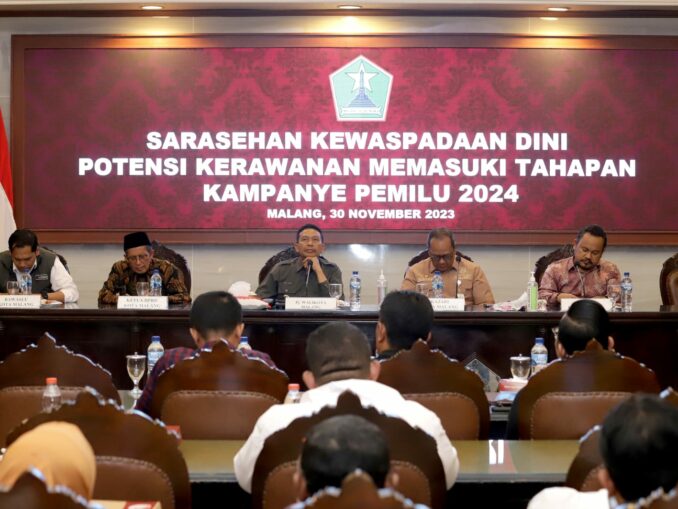 Memasuki Tahap Kampanye, Pj. Walikota Wahyu: Bersama Kita Perkuat Kewaspadaan Dini. (Dok. Prokompim)